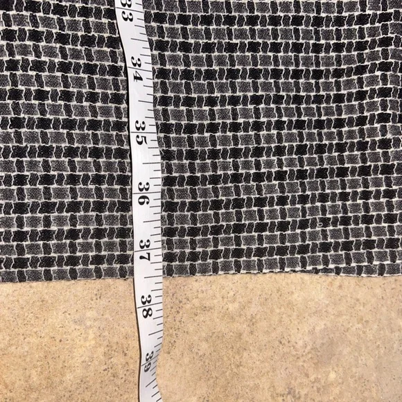 Boden dress - black/gray print wool sleeveless sheath, fully lined - Picture 9 of 9